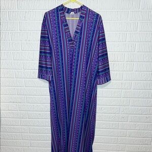 Vintage Purple Striped Nightgown